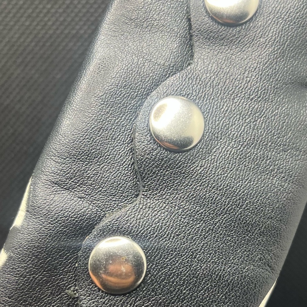 Black Leather Studded Hair Accessory